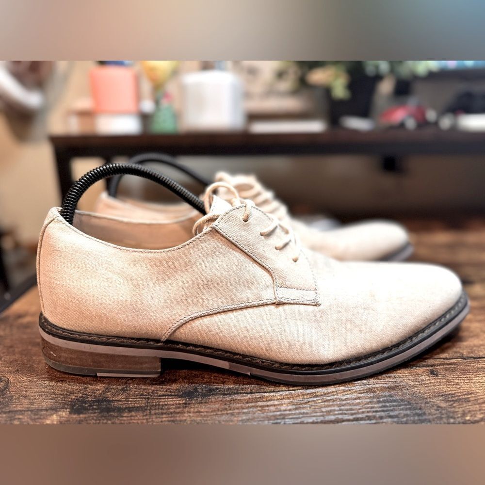 Express‎ Light Tan Linen Feel Oxfords Size 11